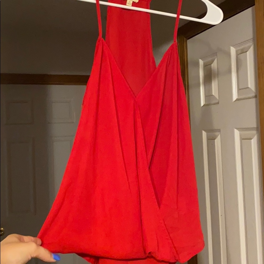 Red tank top